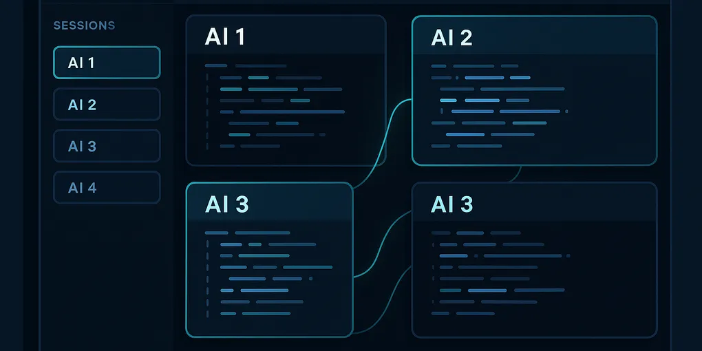 Claude Code desktop app showing the new multi-agent sidebar with concurrent AI coding sessions running in parallel