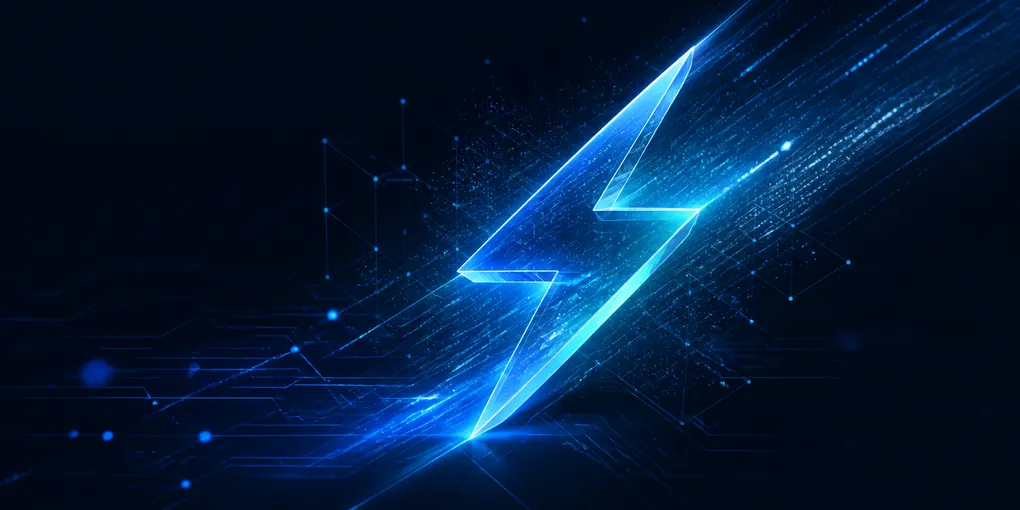 Abstract teal geometric flash representing Gemini 3.7 Flash speed and intelligence